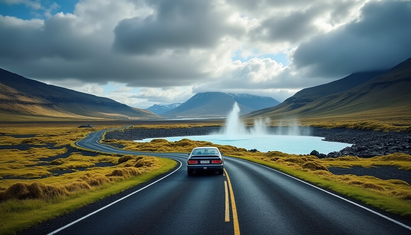 découvrez l'islande lors d'un road trip inoubliable avec le golden circle et le blue lagoon, entre paysages volcaniques, geysers, cascades et sources chaudes naturelles.