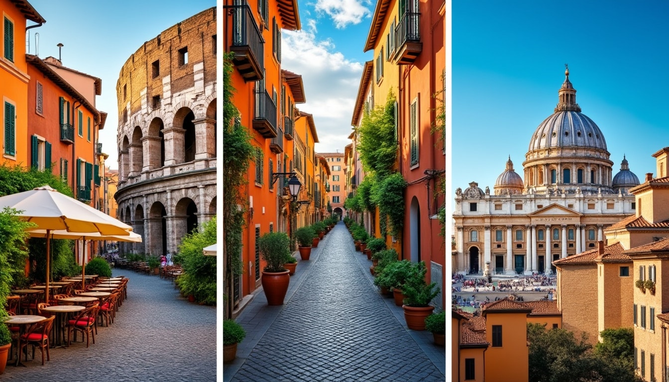 découvrez un itinéraire de 3 jours à rome incluant la visite du colisée, la balade dans le quartier pittoresque de trastevere et l'exploration du vatican pour un séjour inoubliable.